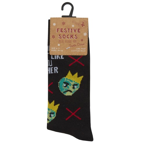 Novedad Para Hombre Algodón Rico Navidad Grosero Divertido Lema Calcetines Mediana Pantorrilla Talla UK 6-11 - Imagen 13 de 15