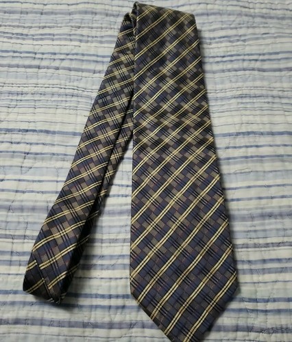Burberry London Cream/Blue Plaid Tie - Picture 6 of 6