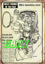 Speedway JAWA 500cc 890 Engine A4 Size Poster Print