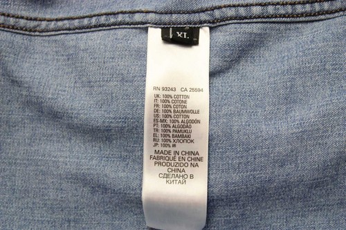 Diesel Shirt Herren XL Denim-Look Verblichen Gespreizter Kragen Geknöpft Blau - Bild 6 von 7