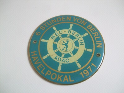 Boot oder Auto-Plakette ADAC, MBC Berlin, Havelpokal 1971, 6 Stunden von Berlin