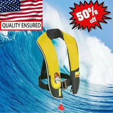 50% OFF Automatic/Manual Inflatable PFD Survival Buoyancy Life Jacket Vest NEW