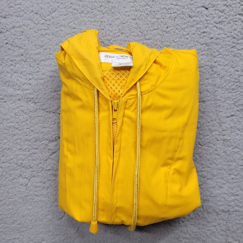 Jones New York Sport Jacket Womens Medium Yellow Half Sleeve Full Zip Drawstring - Picture 16 of 17