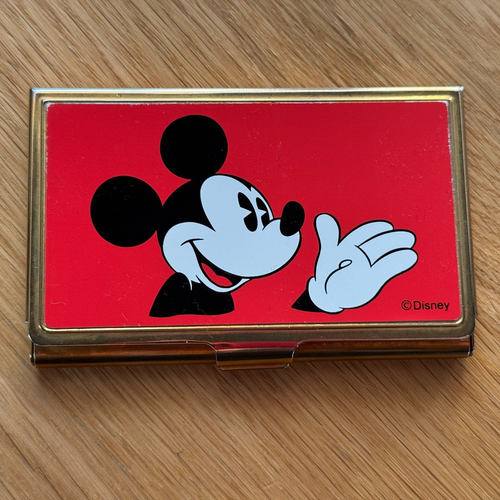 Disney Mickey Mouse Metall Visitenkartenetui Etui, um 1990