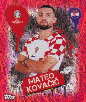 Topps UEFA Euro 2024 Sticker Swiss Edition CRO 3 Mateo Kovačić Artist Holo Foil