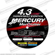 Fits Mercruiser 4.3 Litre Thunderbolt Flame Arrestor Decal Kit
