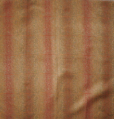 HENRY CALVIN Borneo Coral Reef Geometric Orange Brown Woven Remnant New