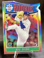 2025 Bowman Chrome ROY-10 REFRACTOR Die Cut ROKI SASAKI Rookie Card Dodgers