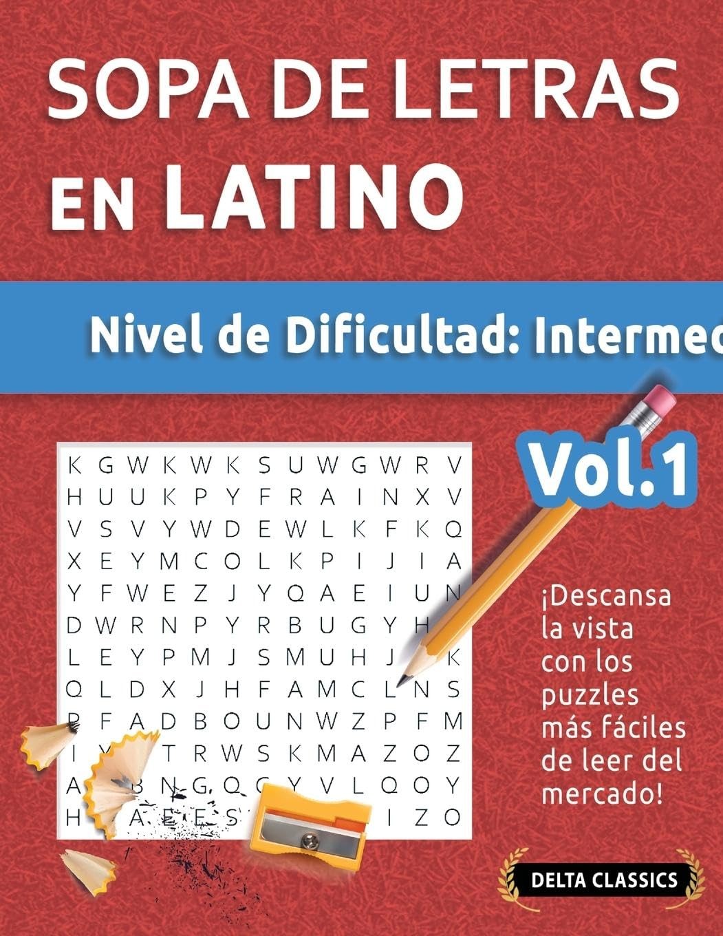 Delta Classics Sopa de Letras En Latino - Nivel de Dificultad (Tascabile)