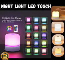 Night Light LED Touch Bedside Table Lamp with Remote Control 16 Colors Enjoy