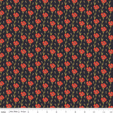Fat Quarter Riley Blake "Wanderlust" Carnation Charcoal Quilt Cotton
