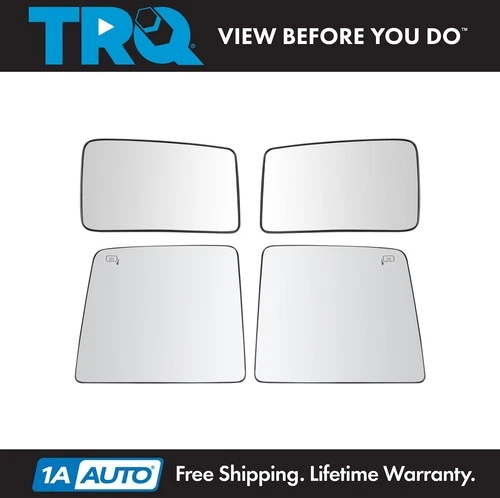 TRQ Mirror Glass Set Fits 08-12 Ford F-250 F-350 F-450 F-550 Super Duty