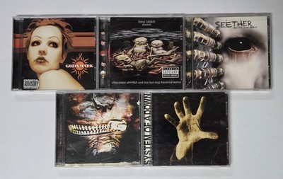 Nu Metal CD Lot of 5: Godsmack-Limp Bizkit-Seether-Slipknot-System of A Down
