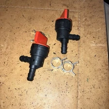 1/4" In-Line 90 Degree Fuel Gas Cut-Off Shut-Off Valve W clips