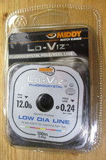 MIDDY  LO-VIZ FLUOROCRYSTAL LINE. 12lb (Reel Line), 0.24 (Pole Line) 100m Spool