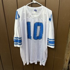 Vintage 90s Charlie Batch #10 Detroit Lions XXXL Jersey Champion White Away
