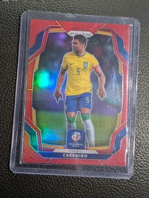 Casemiro Panini Prizm Copa America USA 2024 Brasil Red Refractor SSP /199