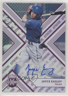 2018 Panini Elite Extra Edition Aspirations Purple 33/100 Jayce Easley Auto yh2