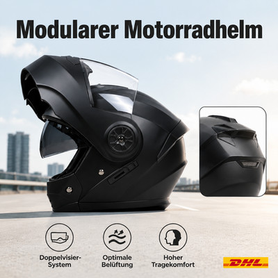 Motorhelm Integralhelm Vollvisierhelm Helm Schwarz Matt M L XL Für Roller