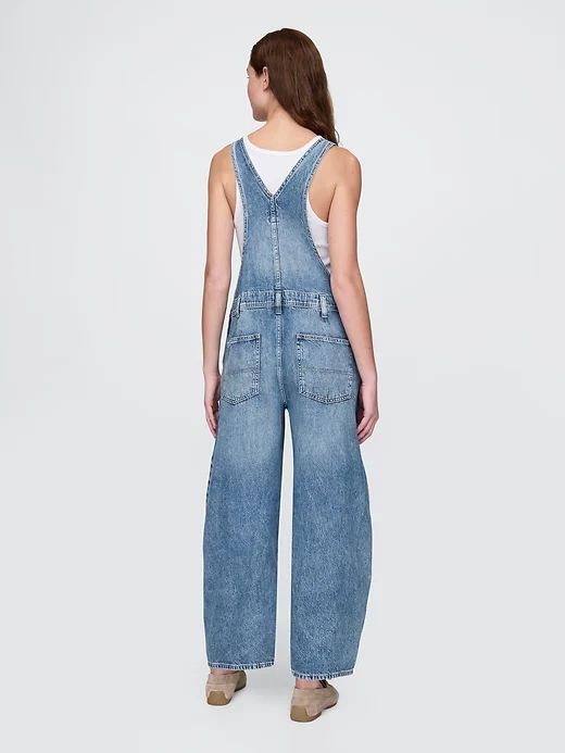 UltraSoft Denim Horseshoe Overalls - Image 2 of 4
