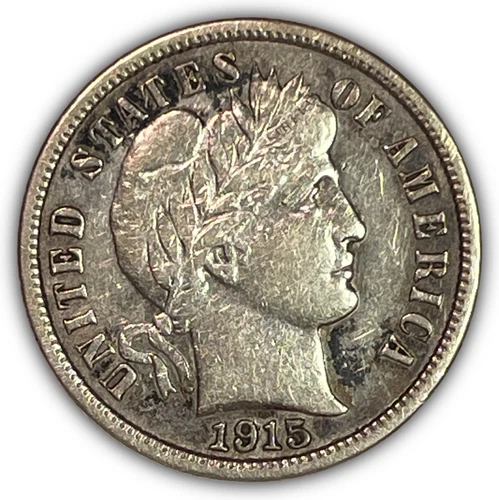 1915-S Barber Dime Silver Extremely Fine XF Coin #27119