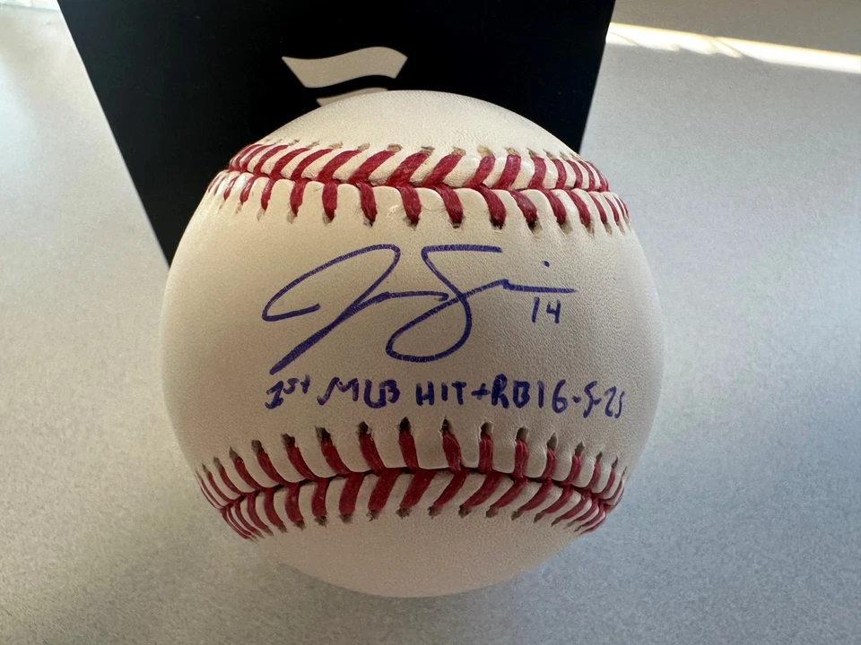 Béisbol ROMLB firmado por Jac Caglianone primer éxito + inscripción RBI limitada 4/50 Foto 2 de 3