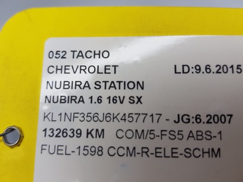 Tacho Kombiinstrument Chevrolet Lacetti Nubira 96430919PJ 21117 - Bild 5 von 8