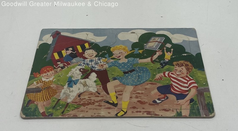 Vintage Built-Rite 'Sta-N-Place' Children's Frame Tray Puzzle 1950s