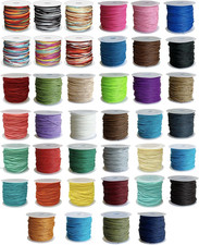 40 Colors 1Mm Waxed Polyester Cord Bracelet Cord Wax Coated Thread for Jewelry M