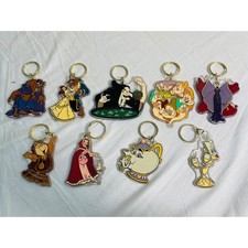 Lot of 9 Vintage Disney Keychains Beauty and ...
