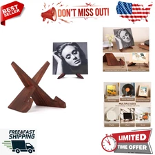 Now Playing Vinyl Record Stand, Wooden Display Vinyl Holder Stand, Retro Now Spi