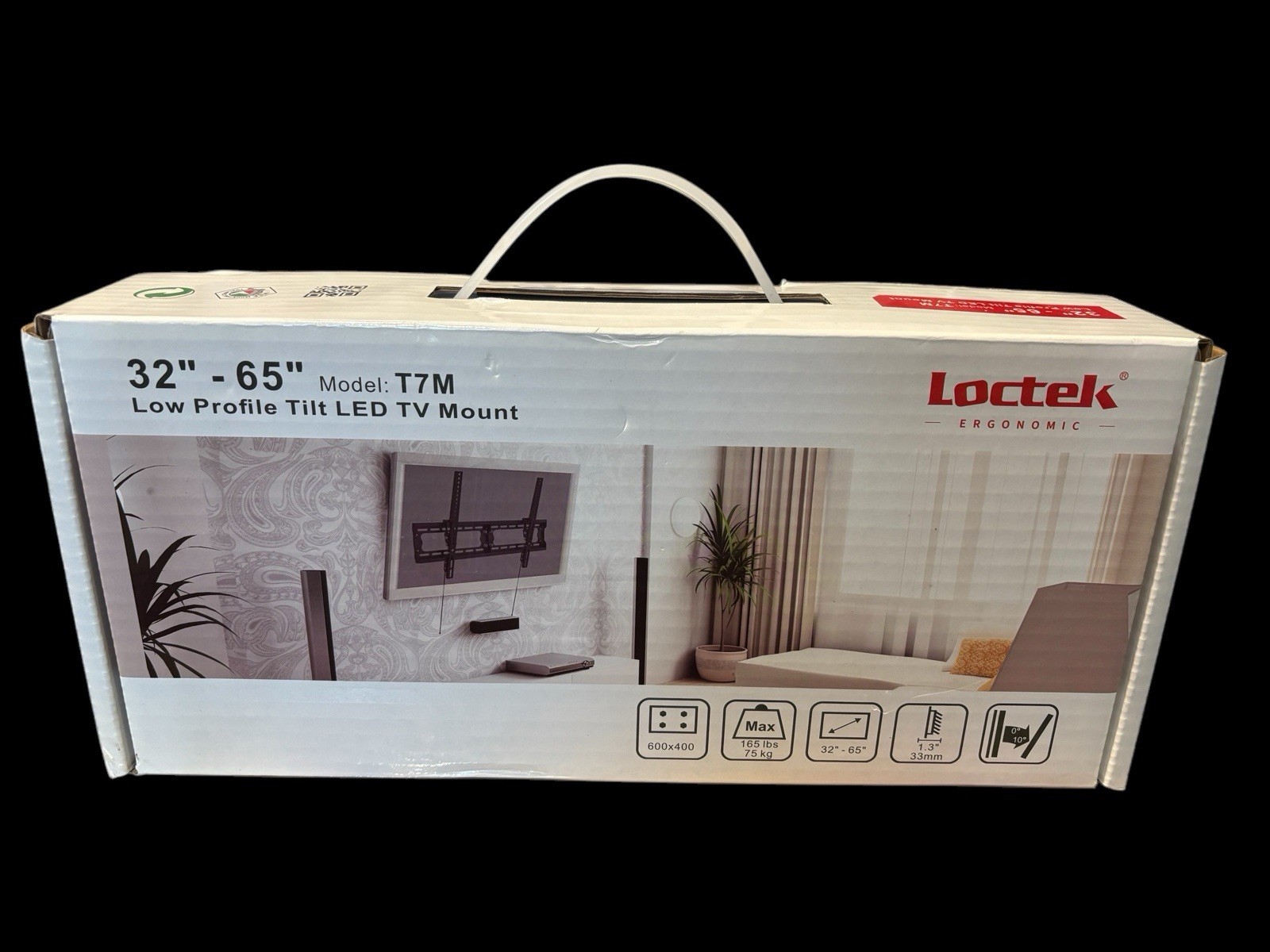 Low Profile Tilt LED TV Mount 32&rdquo;-65&rdquo; Loctek Ergonomic Model T7M New