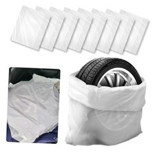Extra-Large Tire Covers,Tear-Resistant LDPE Plastic Tire Bags for Storage 8PCS