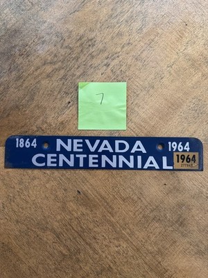 1864 - 1964 Nevada CENTENNIAL License Plate Topper Tag