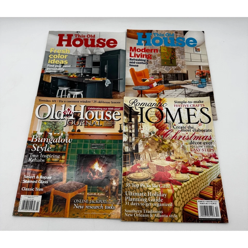 Lot of 4 This Old House Romantic Homes Old House Journal Magazines 2011-2018 - Image 1 of 4