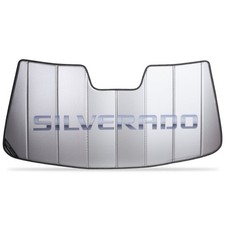 Custom Fit Accordion Windshield Sunshade Chevrolet Silverado Logo   Insula