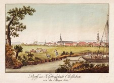 Ro&szlig;leben-Wiehe Th&uuml;ringen Klosterschule Radierung 1780