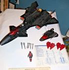 1986 GI Joe Cobra Night Raven 100% Complete Pilot Drive Strato Viper Blueprints