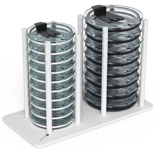 Adjustable Tumbler Lid Organizer - Holds up to 16 Lids, Disposable Cup and Li...