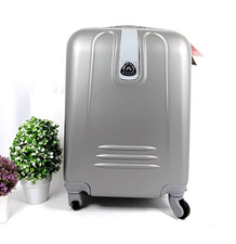 VALIGIA Bagaglio a mano Trolley in ABS Rigido Argento Piccolo 4Ruote piroettanti