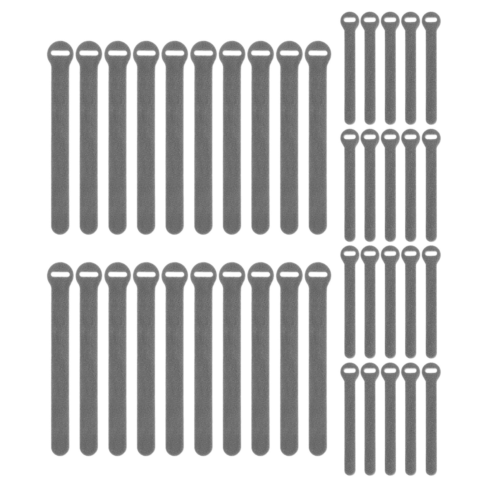 Self-Gripping Cable Ties by Wrap-It Storage, Gray, 40 Pack (5 Inch and 8 Inch...