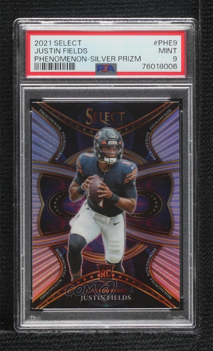2021 Panini Select Phenomenon Silver Prizm Justin Fields #PHE-9 PSA 9 MINT 2l4