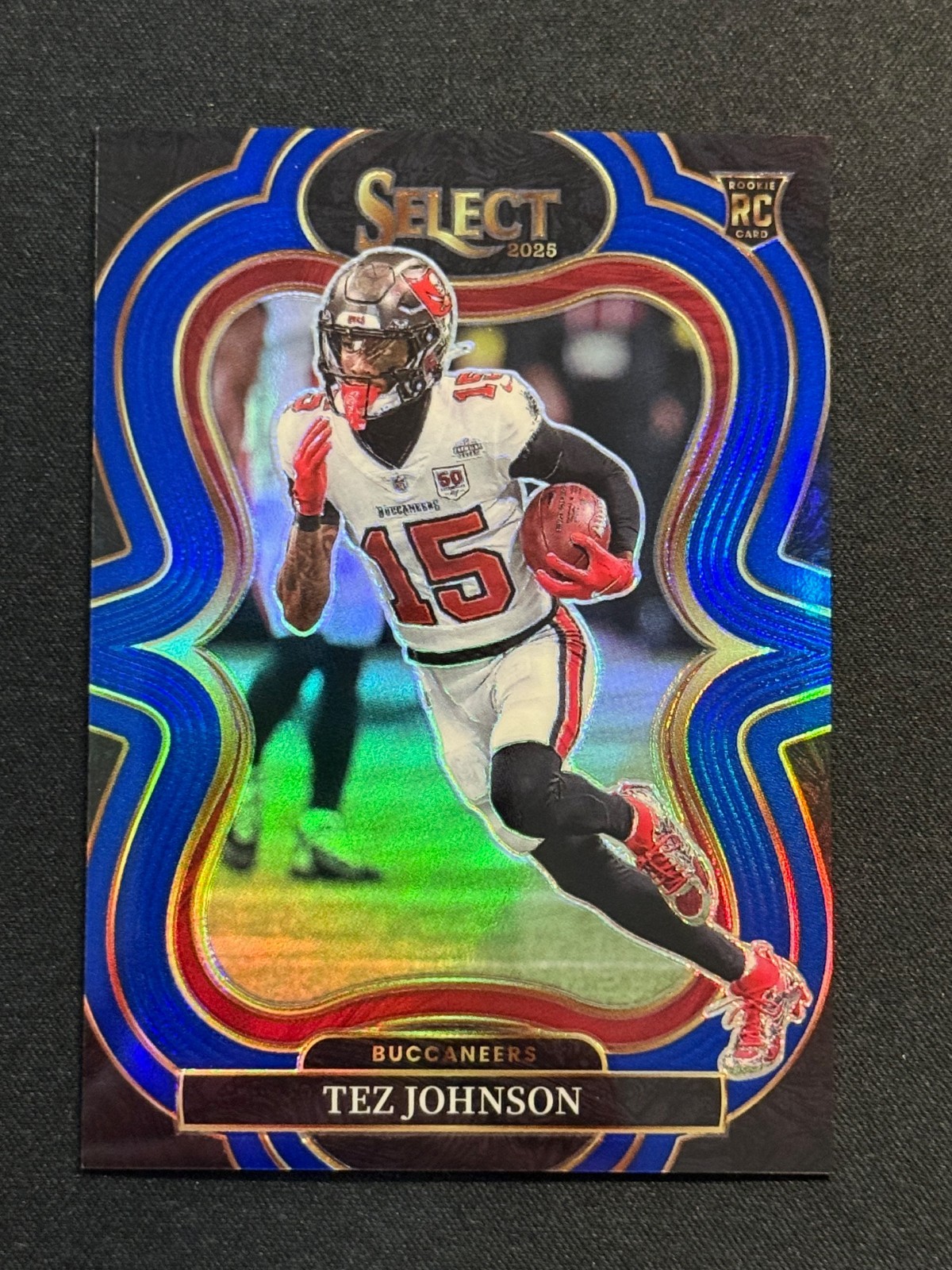 2025 Select #338 TEZ JOHNSON RC Suite Level Blue Prizm /99 BUCCANEERS