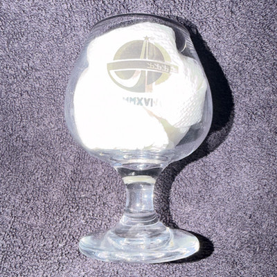 Dark Matter Coffee/Dark Lord Day MMXVI Logo Clear Glass  Snifter 2016  3Floyds