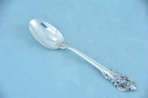 Wallace Grande Baroque Sterling Silver 4-1/8" Demitasse Spoon No Monogram