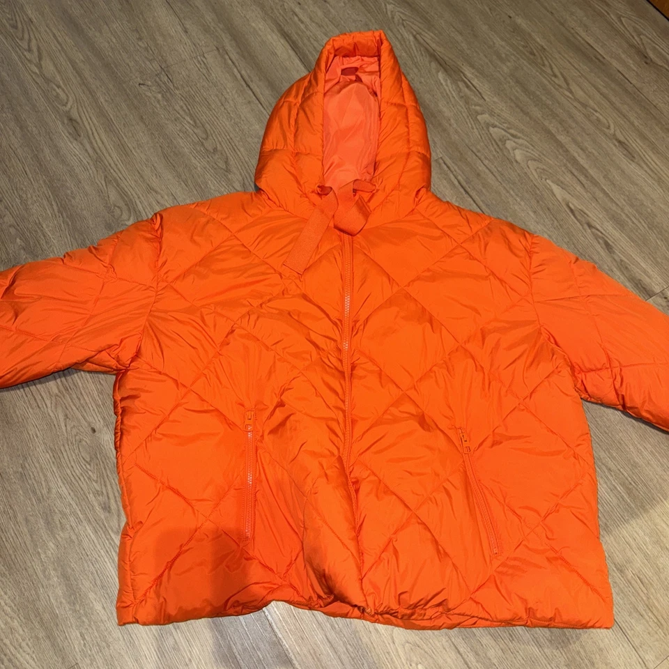 w NEU Wintersteppjacke Damen Gr. 50 ,C&A, Kapuze, orange AA 78 cm TOP ZUSTAND ! - Bild 2 von 4