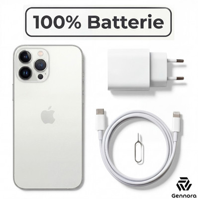 Apple iPhone 14 Pro - 128GB - Silber - 100% Batterie