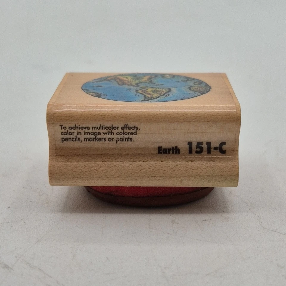 Planet Earth~Globe~Geography~School~Rubber Stamp~1.5"X 1.5"~Rubber Stampede 151C - Image 4 of 4