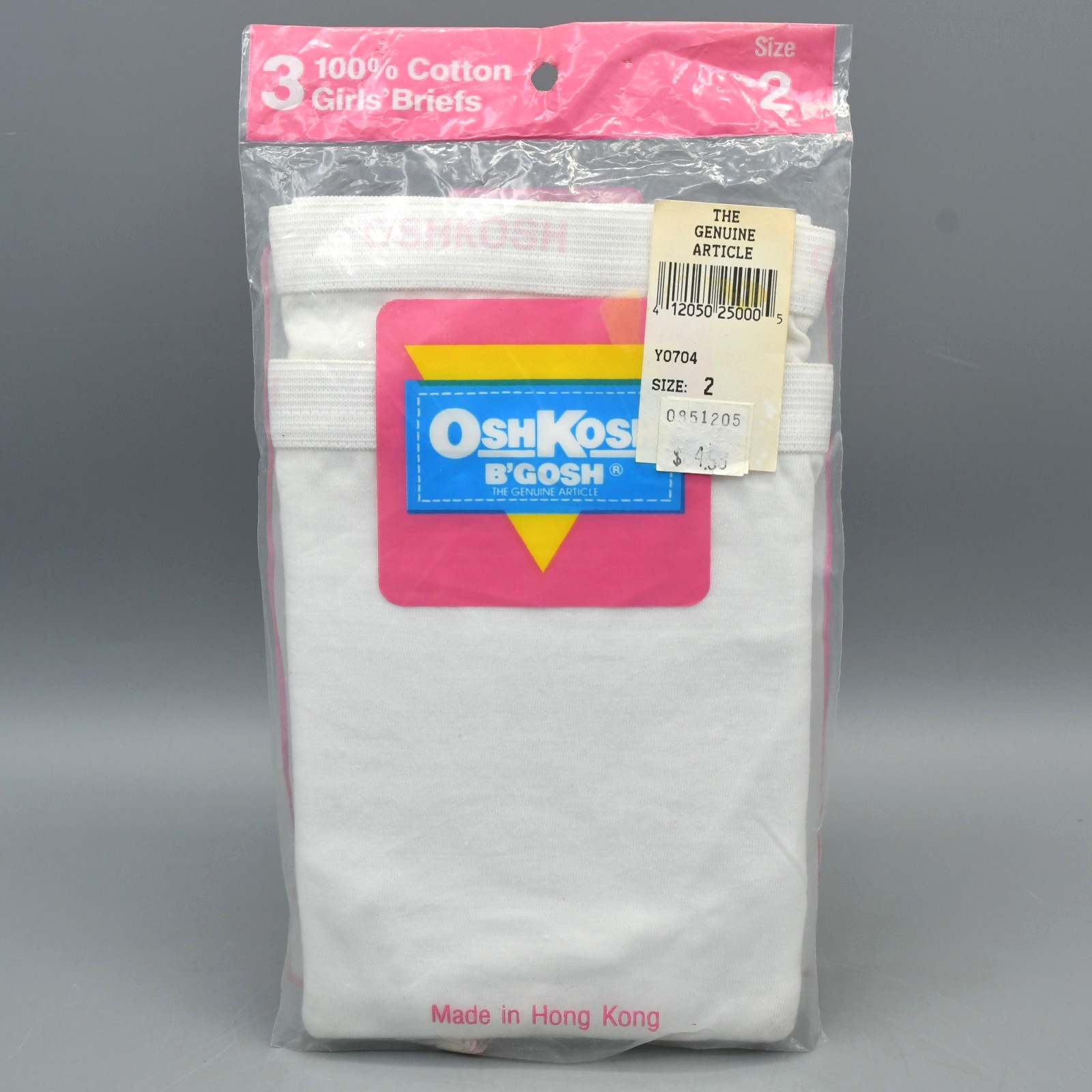 Oshkosh B'Gosh Girls Underwear 2 PAIRS Vintage 1991 Size 2 NEW OPEN PACKAGE