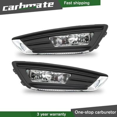 2*Halogen Front Fog Lights Driving Lamps Left+Right For 2015-2018 Ford Focus